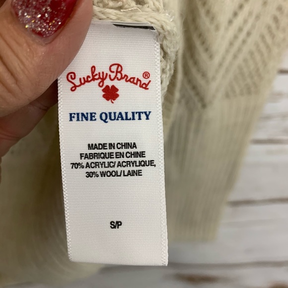 NWT Lucky Brand Cowl Neck Open Knit Sweater - Picture 6 of 8